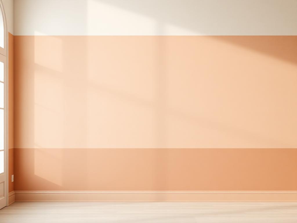 Interior wall painted in layered warm neutral tones